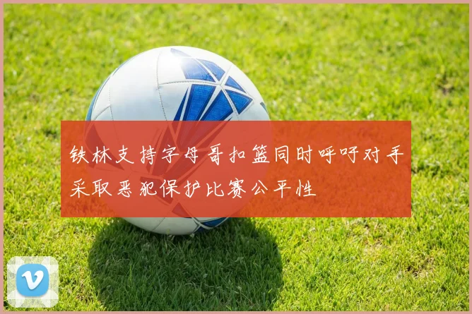 铁林支持字母哥扣篮同时呼吁对手采取恶犯保护比赛公平性